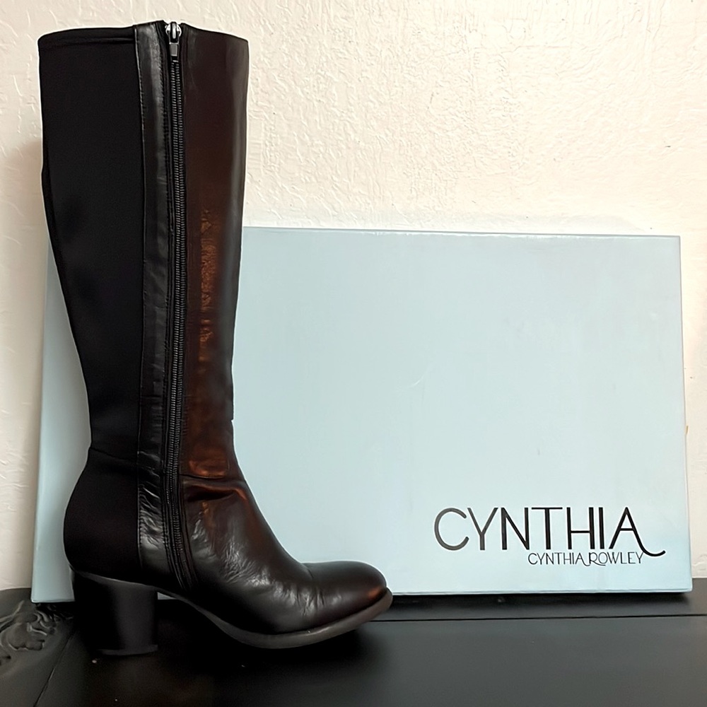Black leather boots - Cynthia Rowley